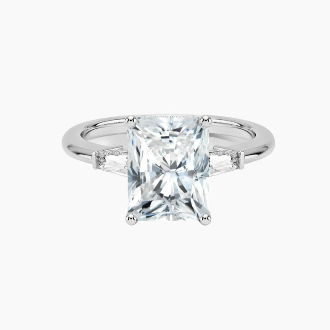 Nyx Radiant Hidden Halo 2 Carat Lab Grown Diamond Engagement Ring in 18K Rose Gold