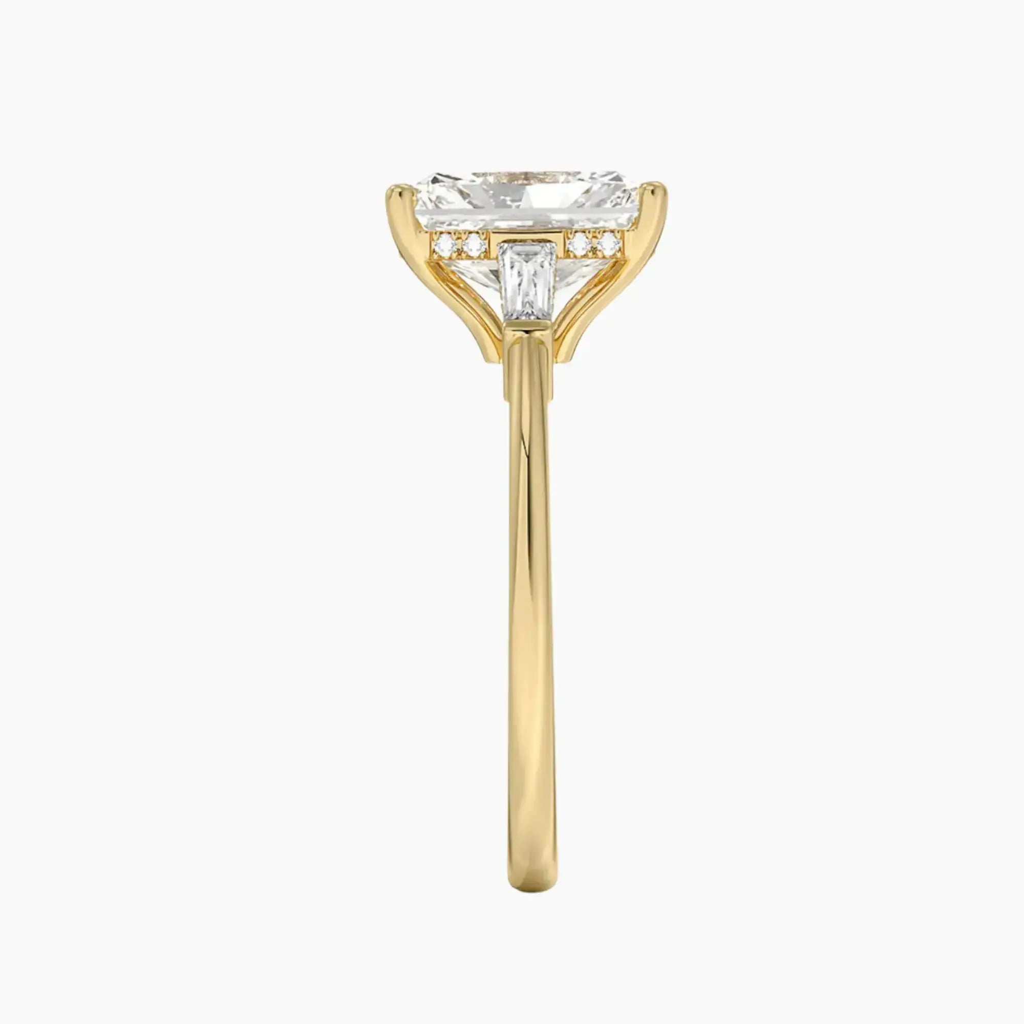Nyx Radiant Hidden Halo 1.5 Carat Lab Grown Diamond Engagement Ring in 14K White Gold