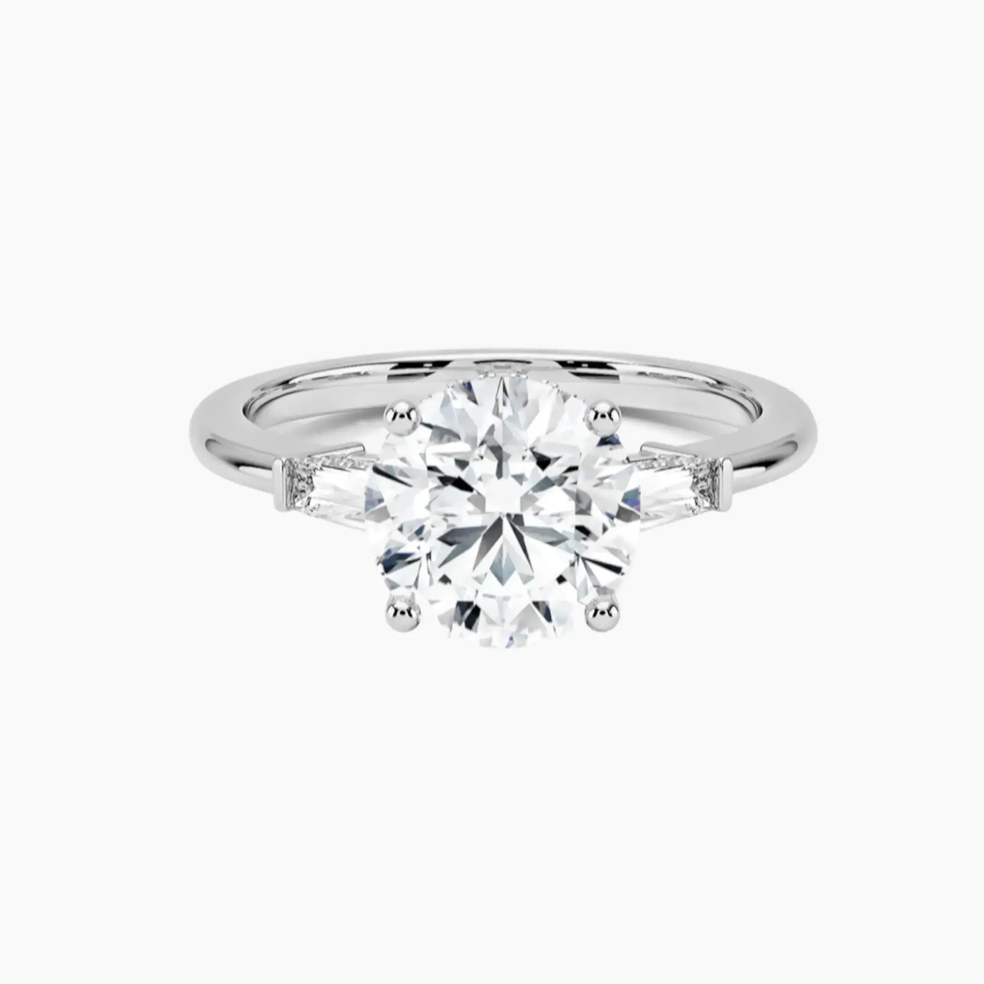 Nyx Round Hidden Halo 3 Carat Lab Grown Diamond Engagement Ring in 14K Rose Gold