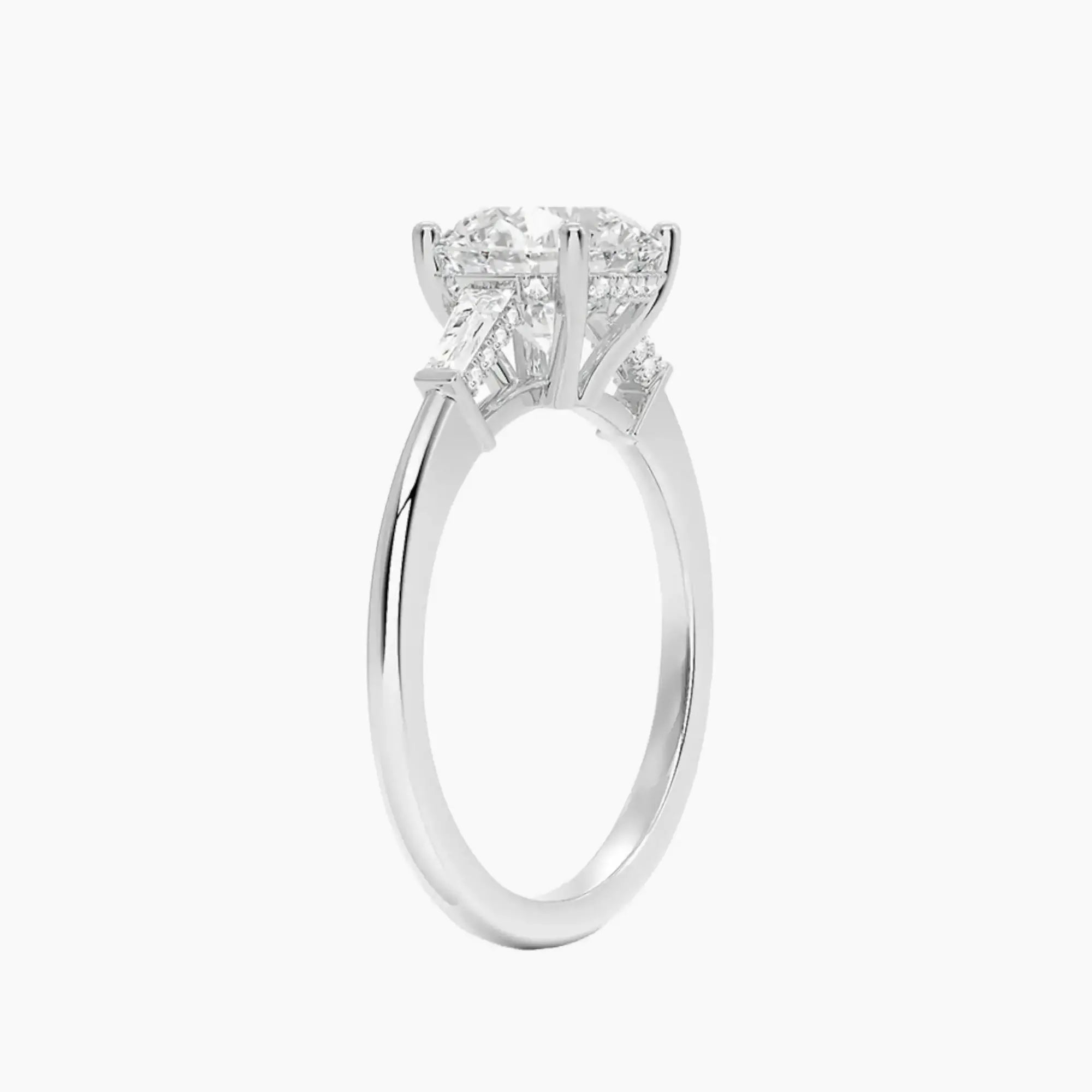 Nyx Round Hidden Halo 2.5 Carat Lab Grown Diamond Engagement Ring in 14K Rose Gold