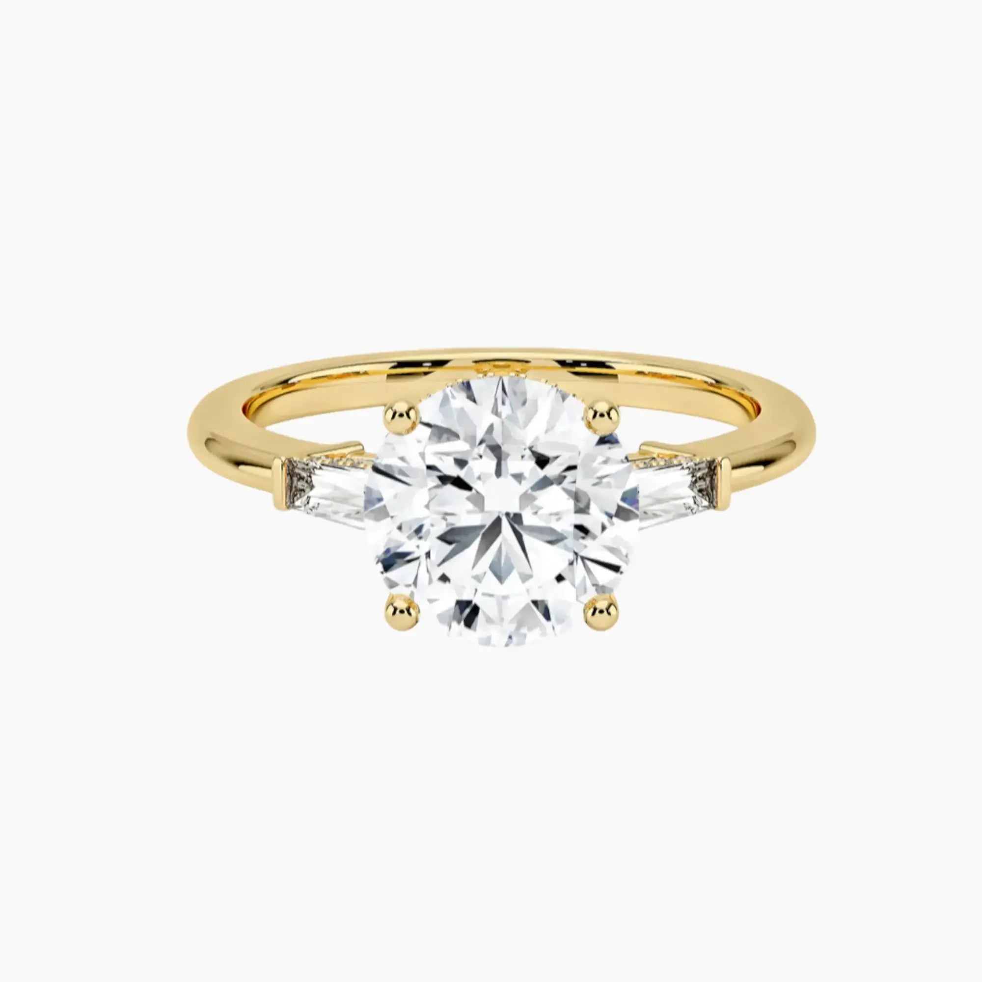 Nyx Round Hidden Halo 2 Carat Lab Grown Diamond Engagement Ring in 18K Rose Gold