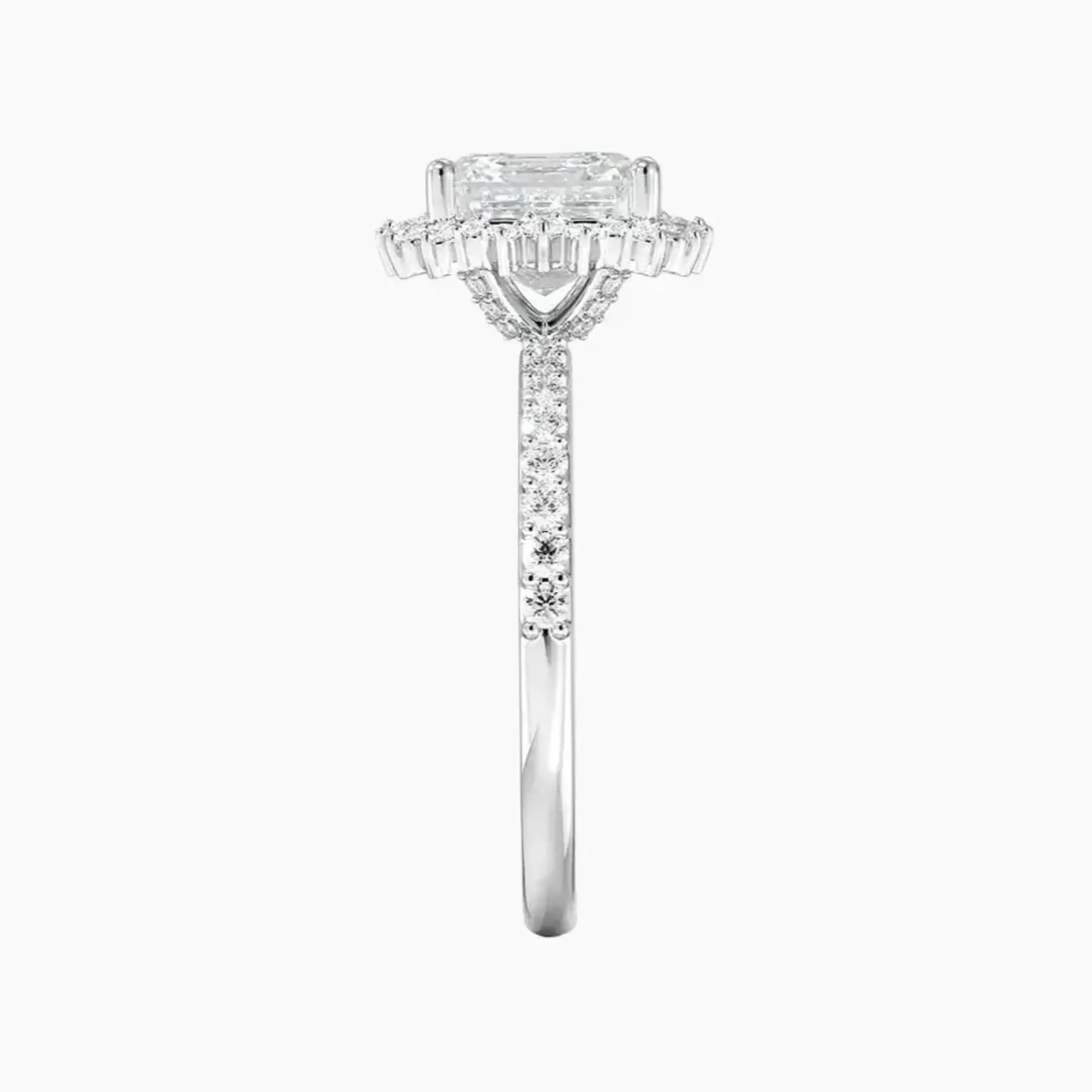 Coraline Asscher Designer Diamond Ring Setting in 14K Rose Gold