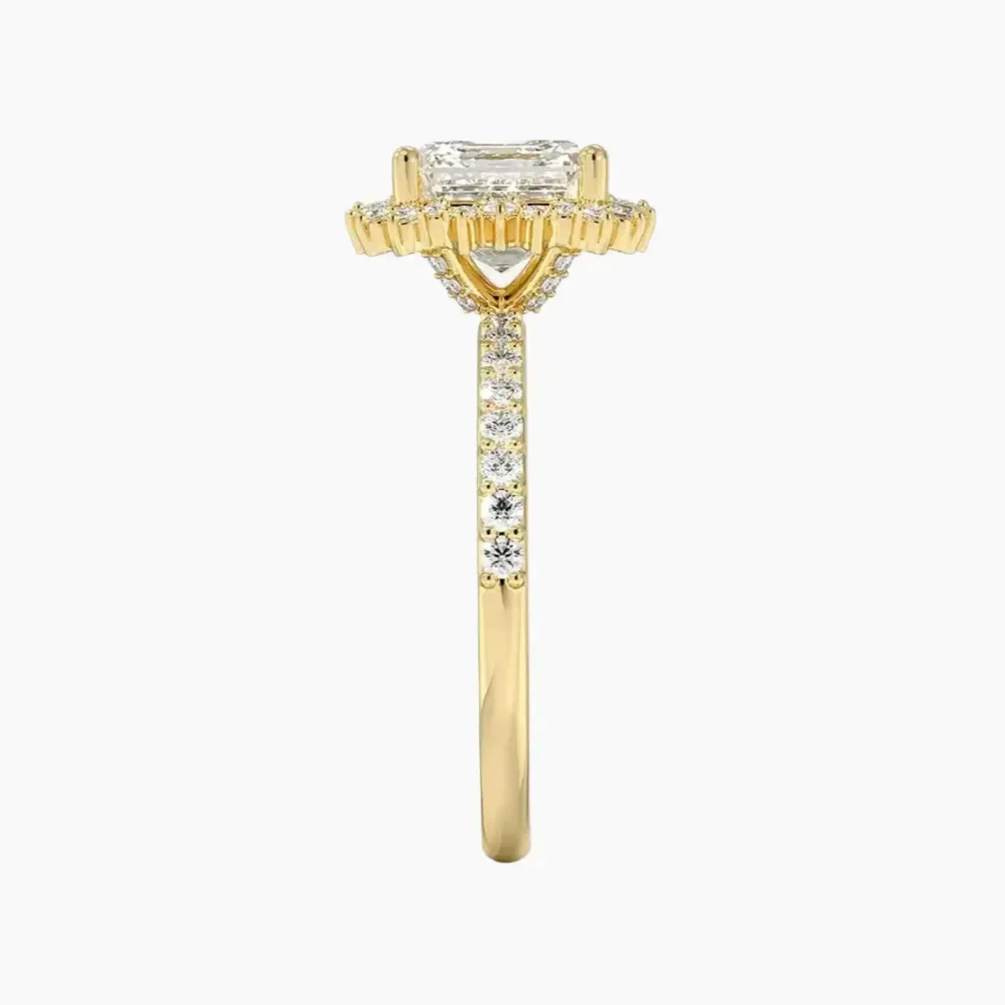 Coraline Asscher Designer 2 Carat Lab Grown Diamond Engagement Ring in 18K Rose Gold