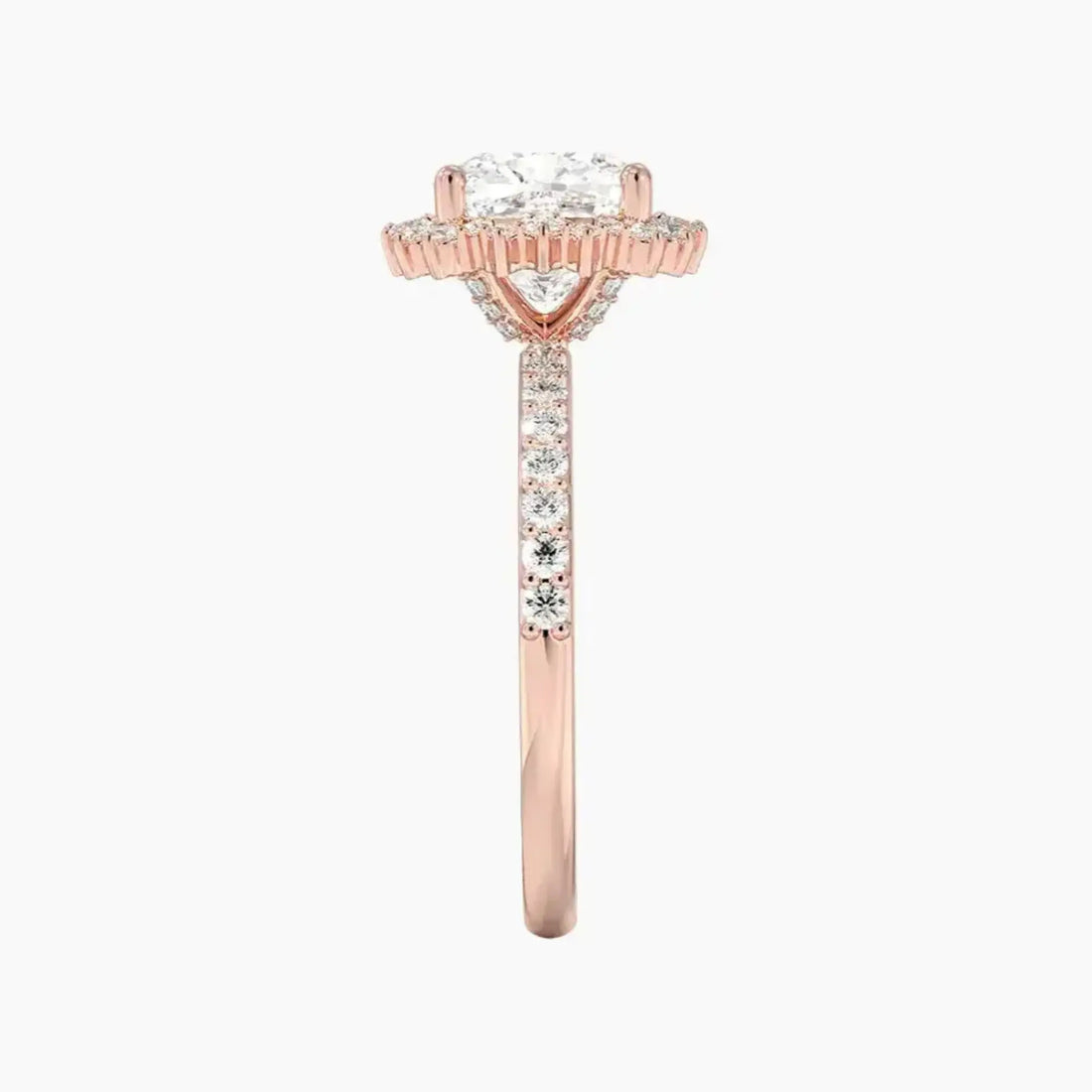 Coraline Cushion Designer 1.5 Carat Lab Grown Diamond Engagement Ring in 14K White Gold