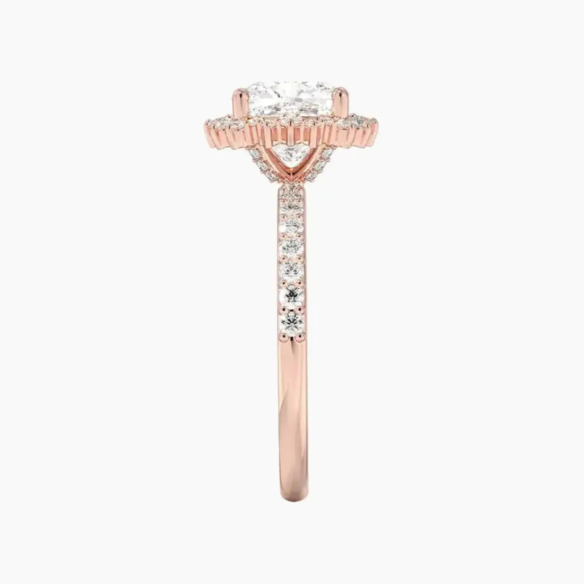 Coraline Cushion Designer 2 Carat Lab Grown Diamond Engagement Ring in 14K Yellow Gold