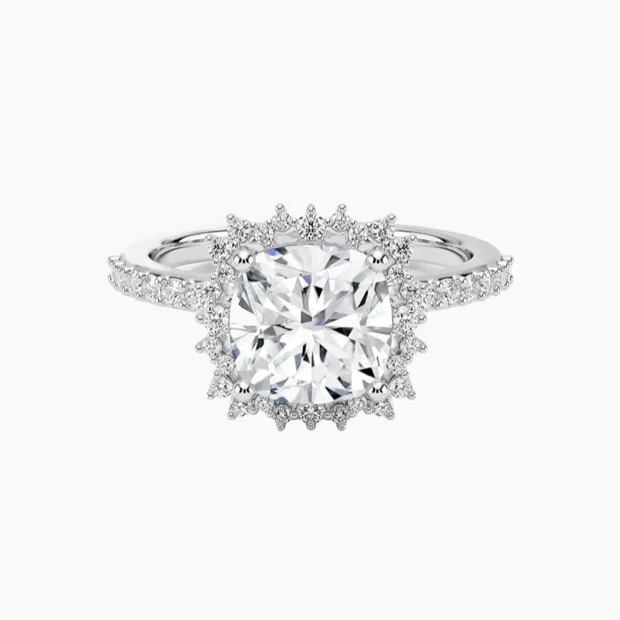 Coraline Cushion Designer 1.5 Carat Lab Grown Diamond Engagement Ring in 14K Yellow Gold