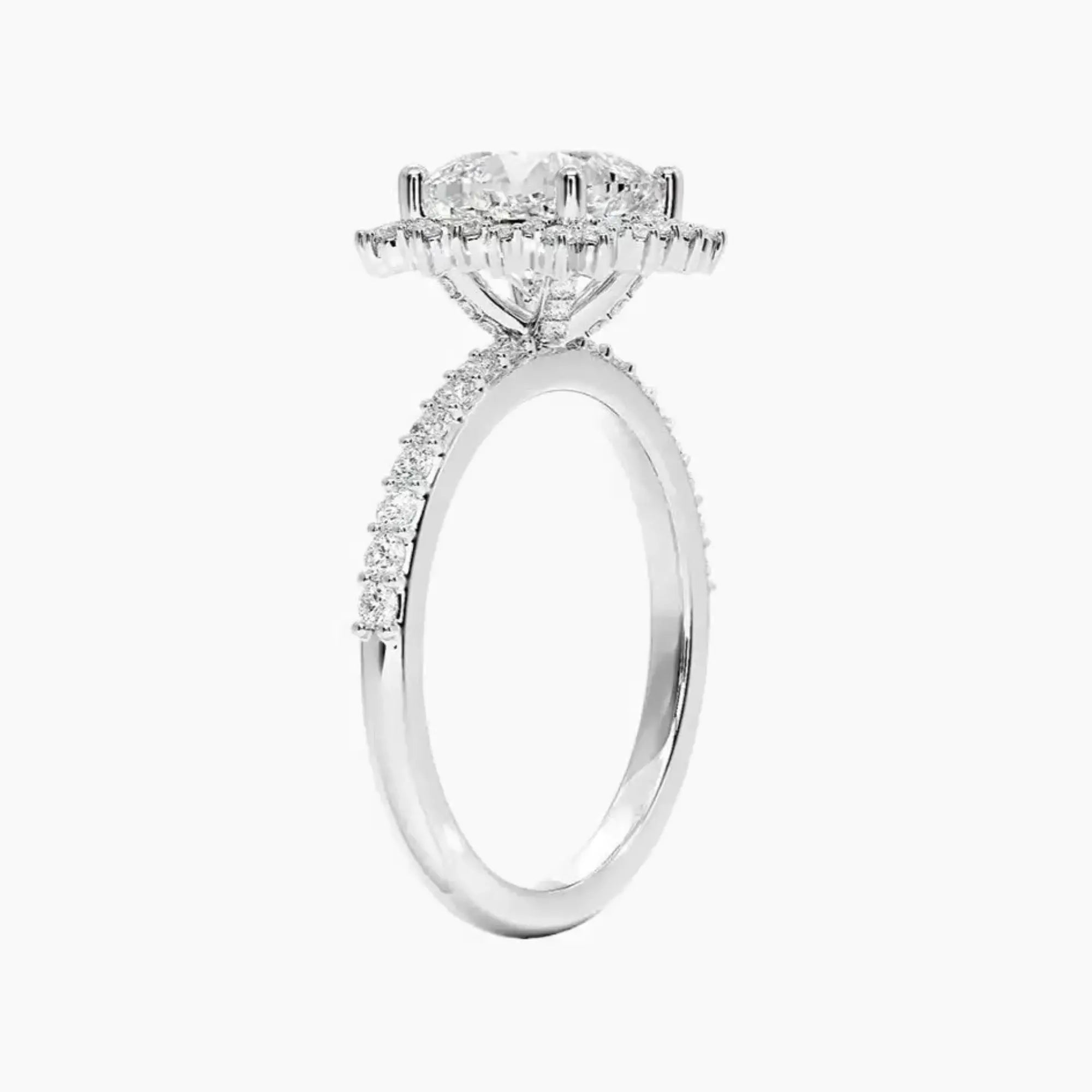 Coraline Cushion Designer 1.5 Carat Lab Grown Diamond Engagement Ring in 14K Yellow Gold