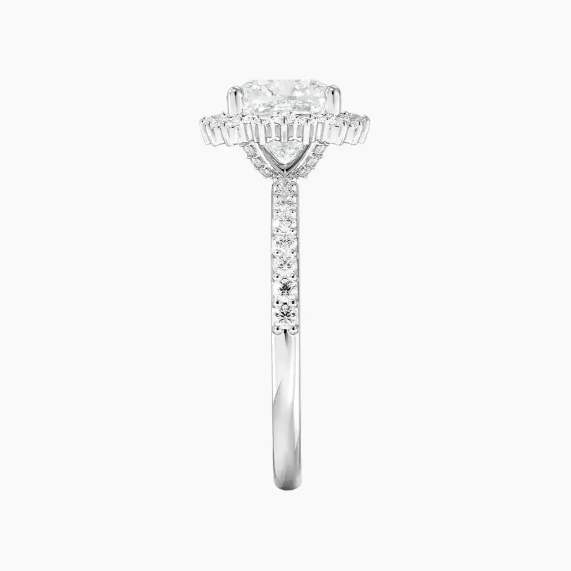 Coraline Cushion Designer Diamond Ring Setting in 18K Yellow Gold