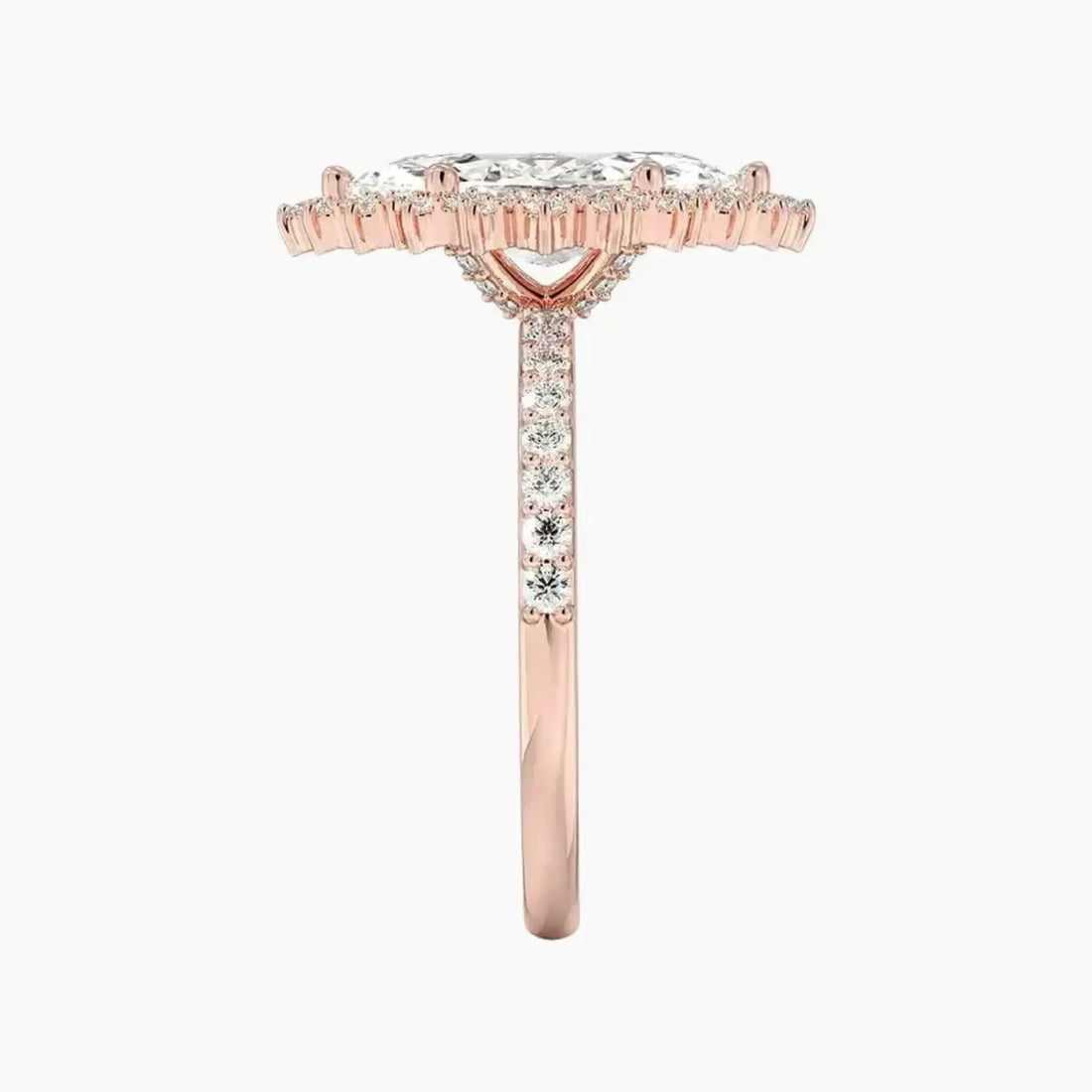 Coraline Marquise Designer 3 Carat Lab Grown Diamond Engagement Ring in 14K White Gold