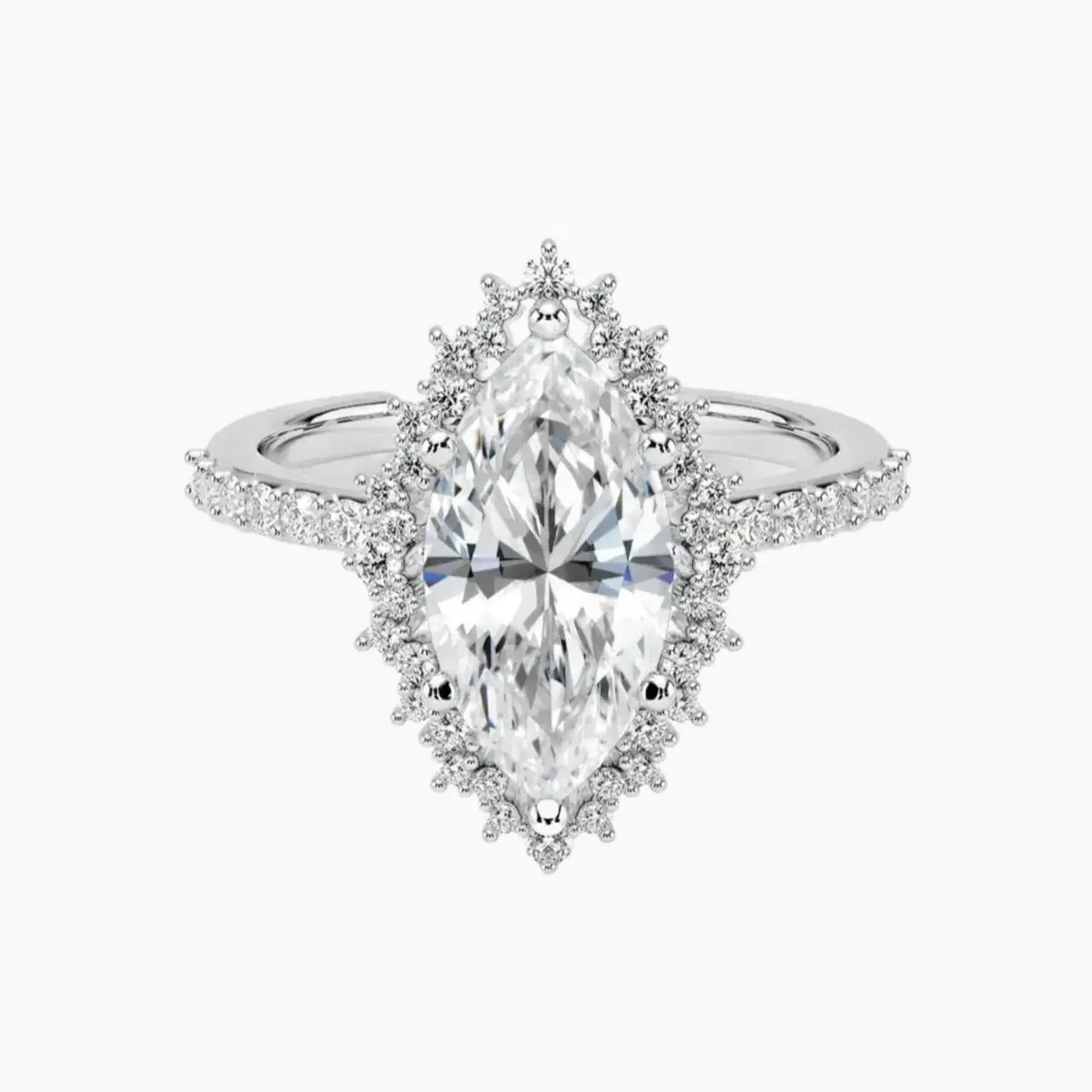 Coraline Marquise Designer 1.5 Carat Lab Grown Diamond Engagement Ring in 18K Rose Gold