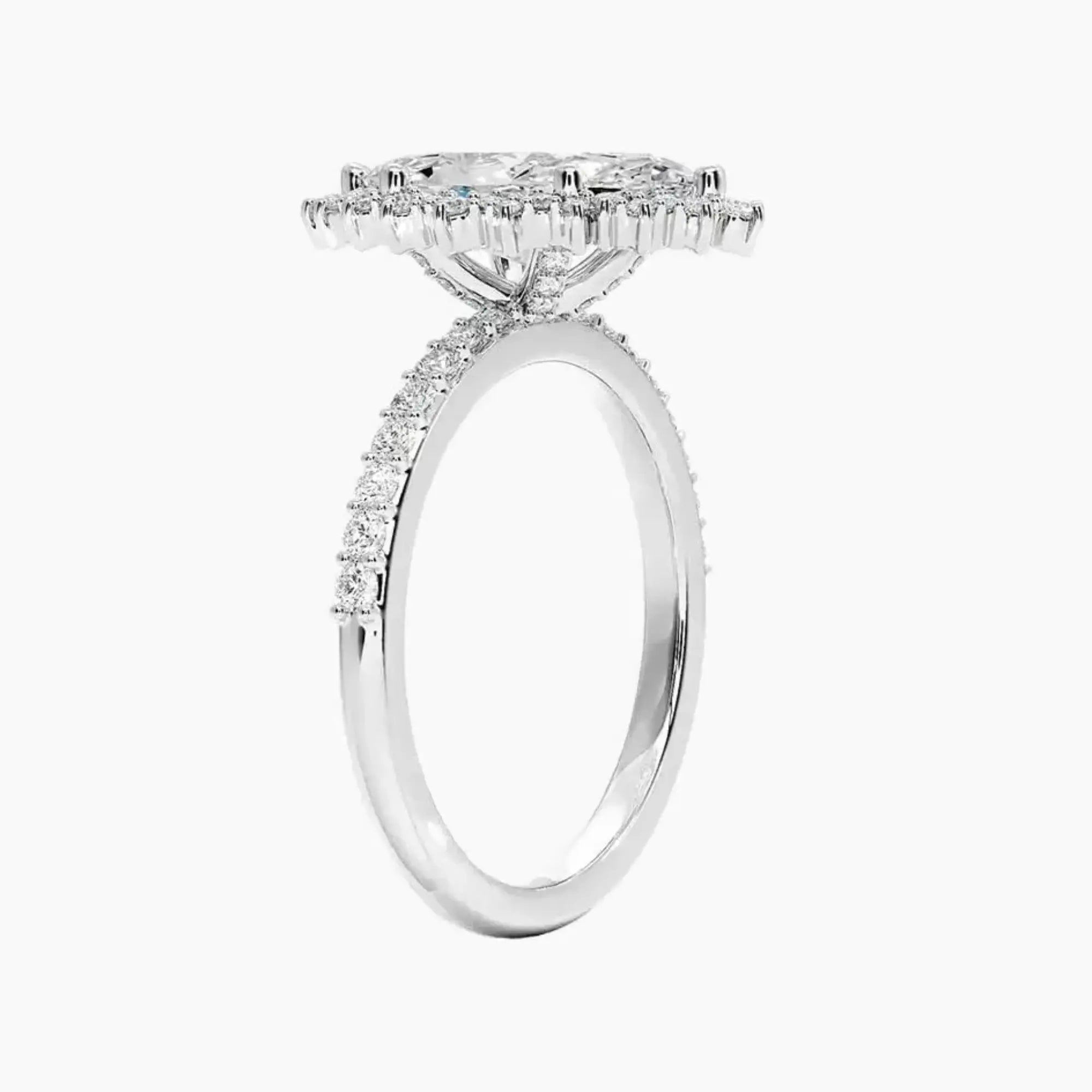 Coraline Marquise Designer 1.5 Carat Lab Grown Diamond Engagement Ring in 18K Rose Gold
