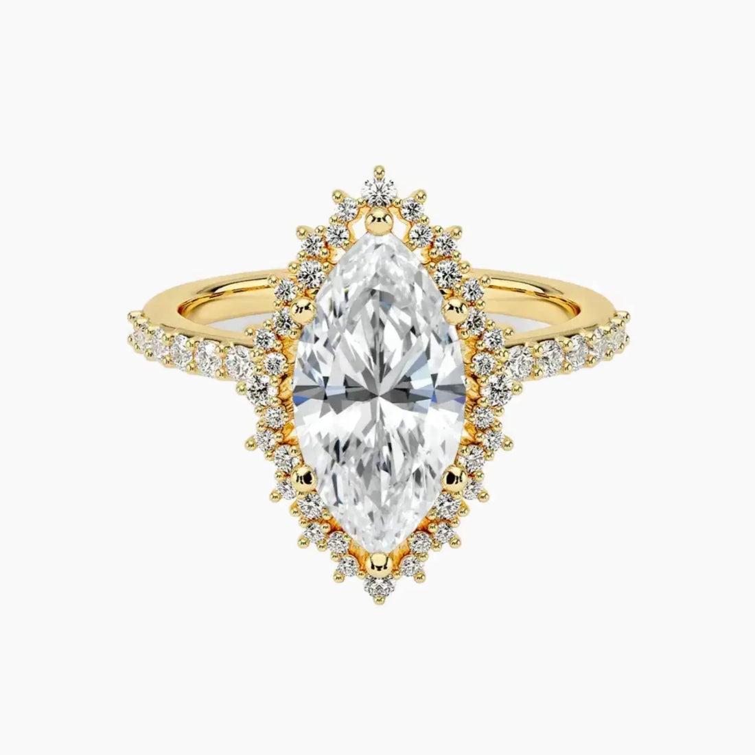 Coraline Marquise Designer 1 Carat Lab Grown Diamond Engagement Ring in 18K Rose Gold
