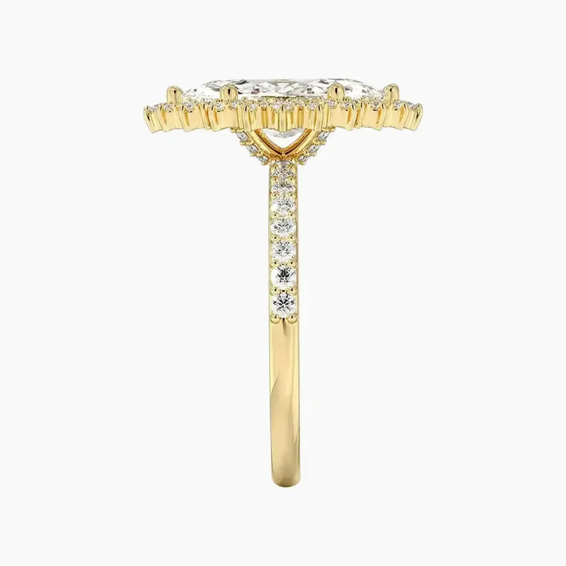 Coraline Marquise Designer 1 Carat Lab Grown Diamond Engagement Ring in 18K White Gold