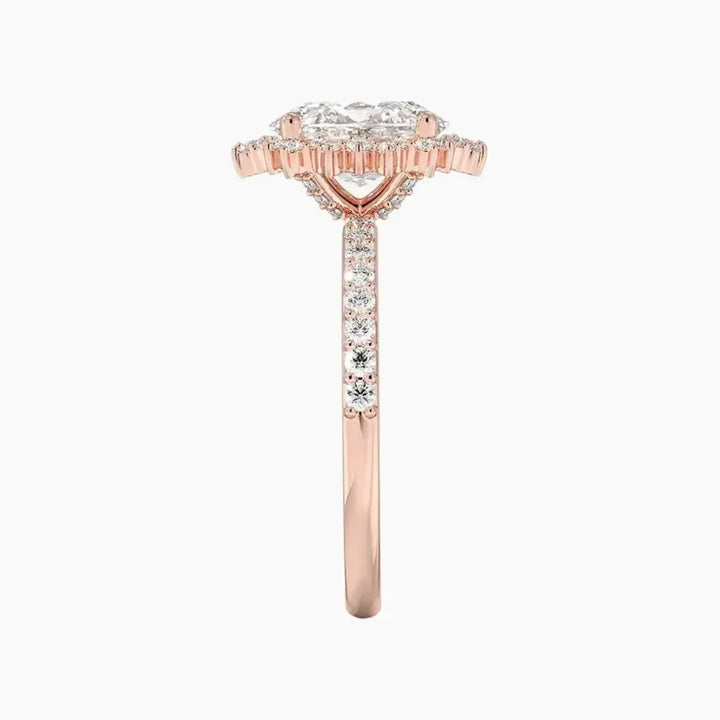 Coraline Oval Designer 1.5 Carat Lab Grown Diamond Engagement Ring in 18K Yellow Gold