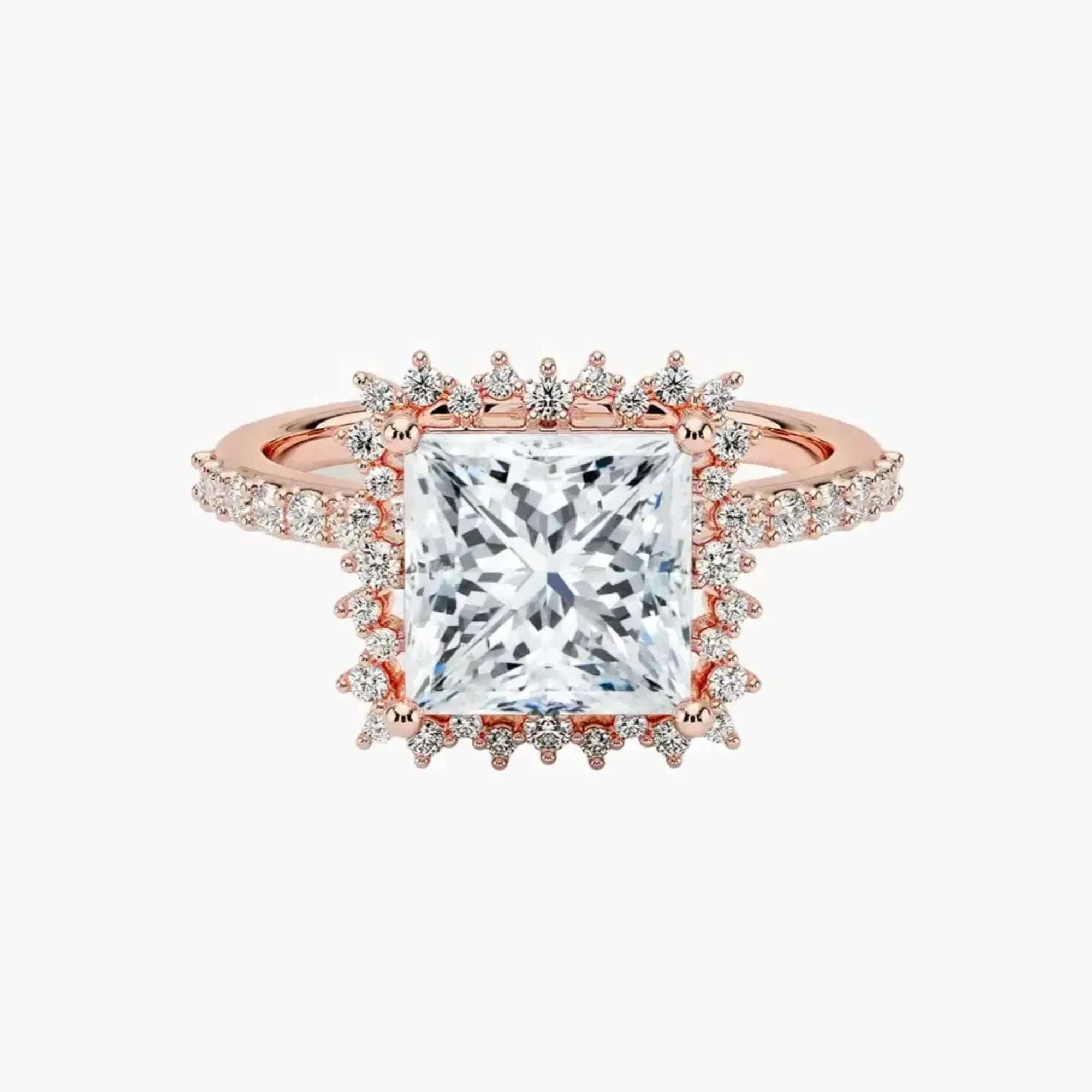 Coraline Princess Designer Diamond Ring Setting in 14K Yellow Gold