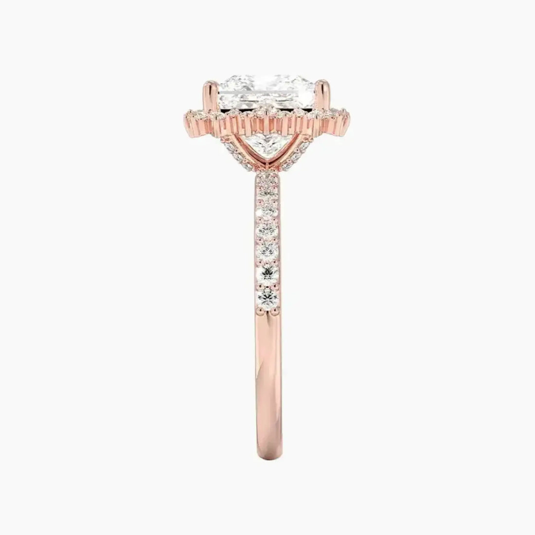 Coraline Princess Designer Diamond Ring Setting in 14K Rose Gold