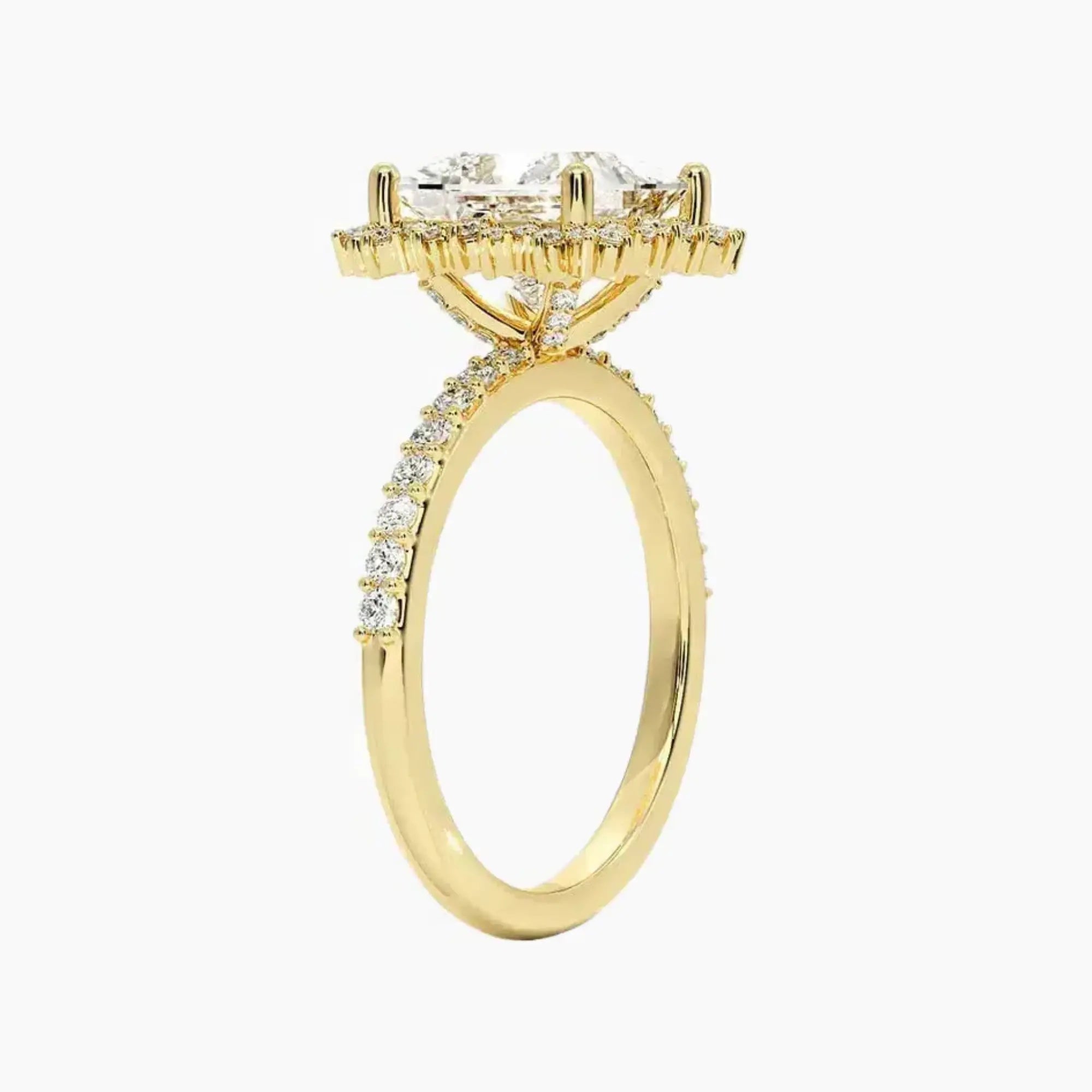 Coraline Princess Designer Diamond Ring Setting in 14K Rose Gold