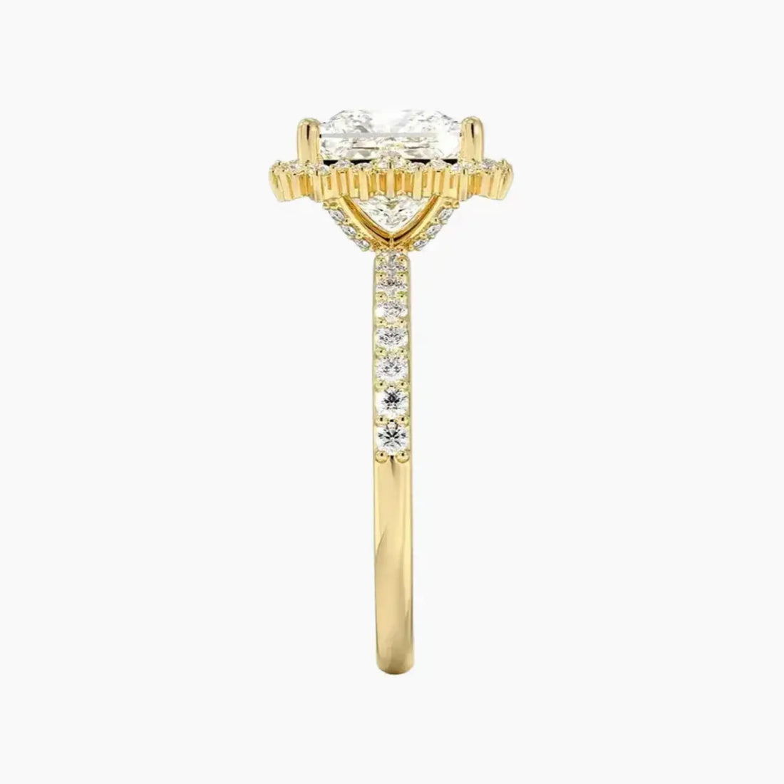 Coraline Princess Designer Diamond Ring Setting in 18K Rose Gold