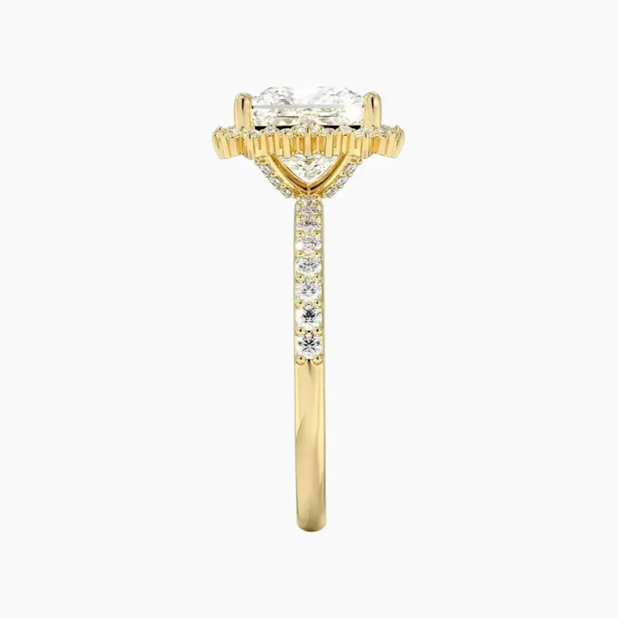 Coraline Princess Designer Diamond Ring Setting in 14K Rose Gold
