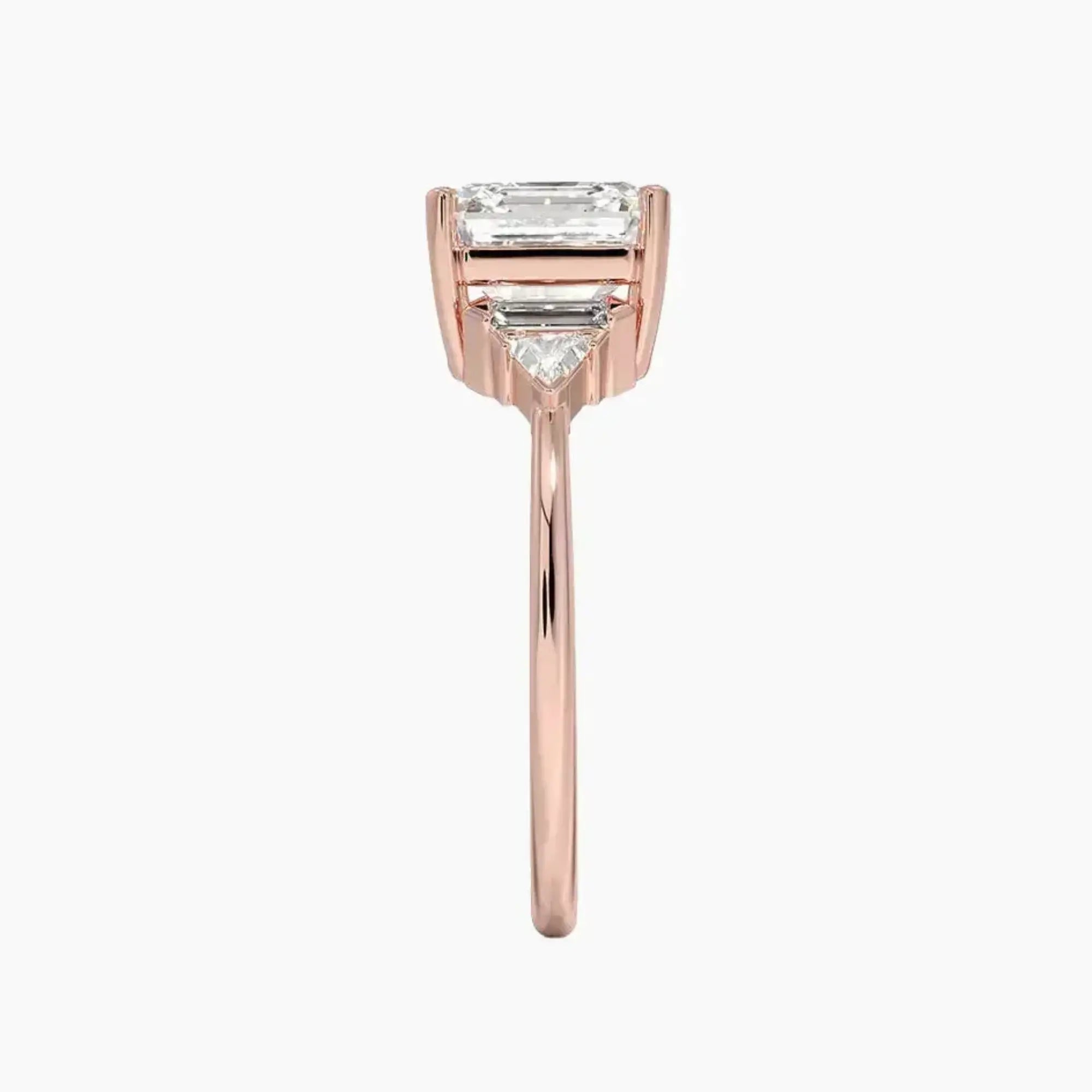Honora Five Stone Asscher Designer 1.5 Carat Lab Grown Diamond Engagement Ring in 18K Yellow Gold