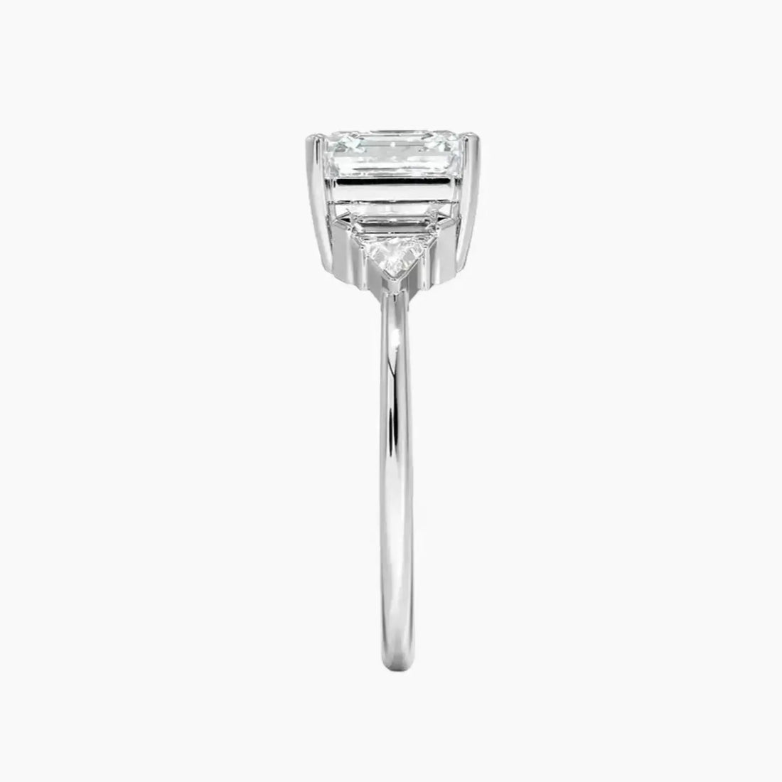 Honora Five Stone Asscher Designer 3 Carat Lab Grown Diamond Engagement Ring in 18K Rose Gold