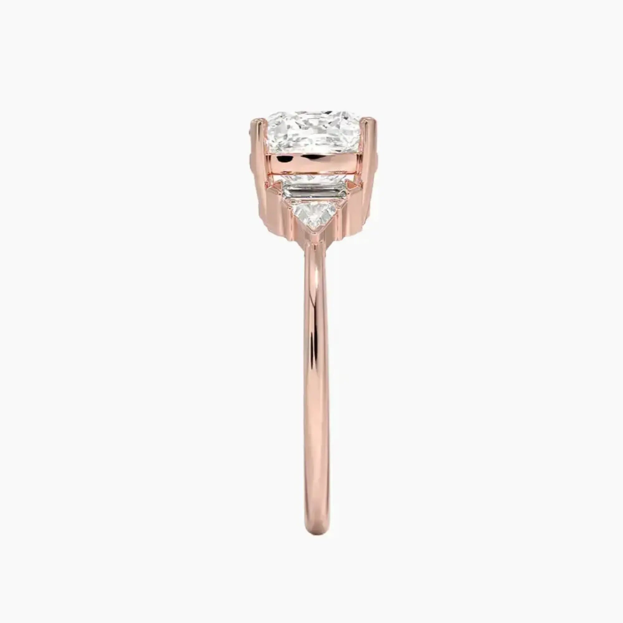 Honora Five Stone Cushion Designer 1.5 Carat Lab Grown Diamond Engagement Ring in 14K Rose Gold