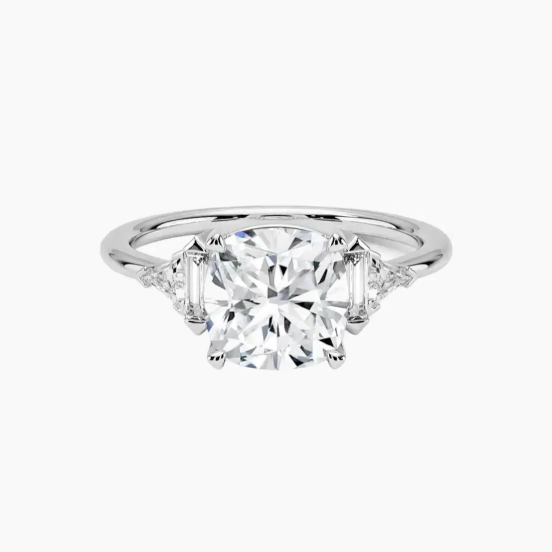 Honora Five Stone Cushion Designer 1 Carat Lab Grown Diamond Engagement Ring in 14K Yellow Gold