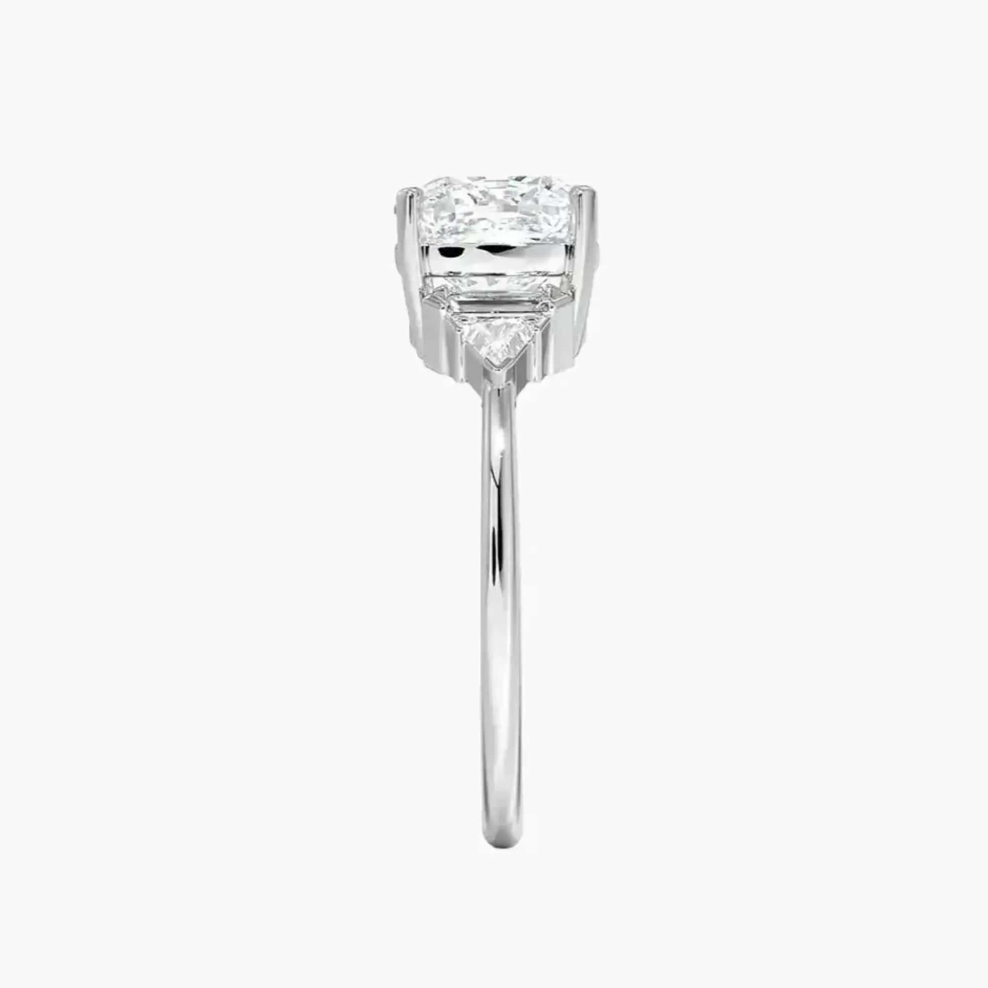 Honora Five Stone Cushion Designer 2.5 Carat Lab Grown Diamond Engagement Ring in 14K Rose Gold