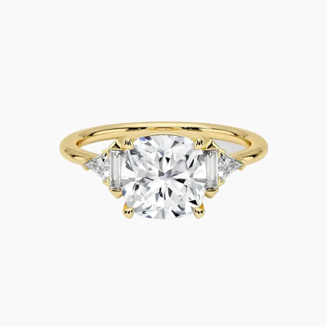 Honora Five Stone Cushion Designer Diamond Ring Setting in 18K White Gold