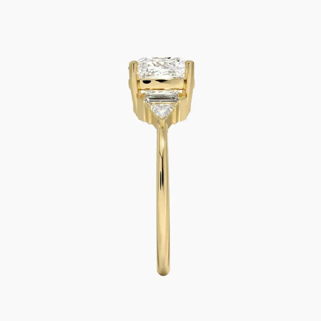 Honora Five Stone Cushion Designer 1 Carat Lab Grown Diamond Engagement Ring in 14K White Gold