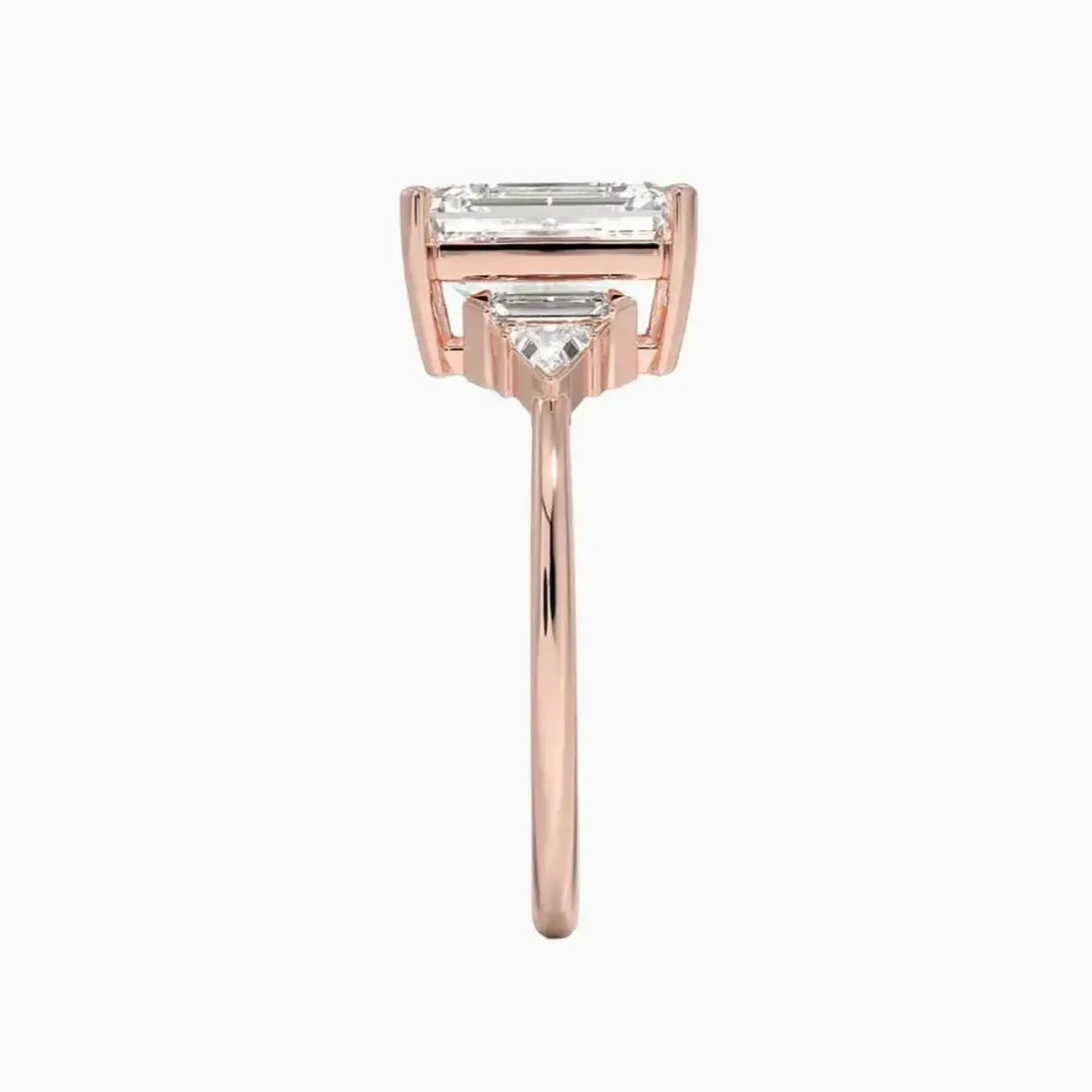 Honora Five Stone Emerald Designer 2.5 Carat Lab Grown Diamond Engagement Ring in 14K Rose Gold