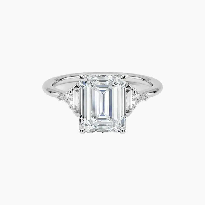 Honora Five Stone Emerald Designer 3 Carat Lab Grown Diamond Engagement Ring in 14K White Gold