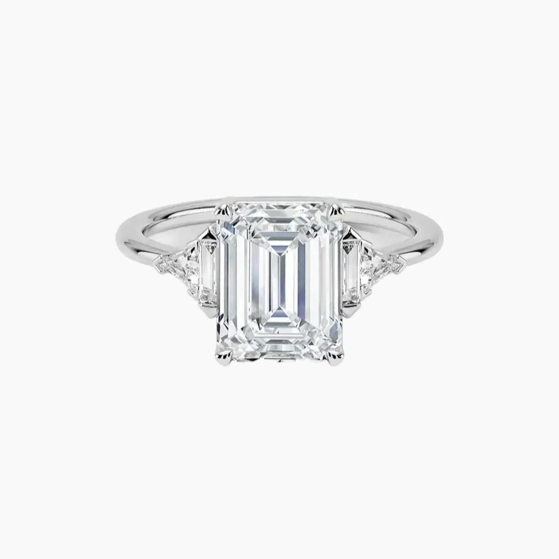 Honora Five Stone Emerald Designer 1.5 Carat Lab Grown Diamond Engagement Ring in 18K Yellow Gold