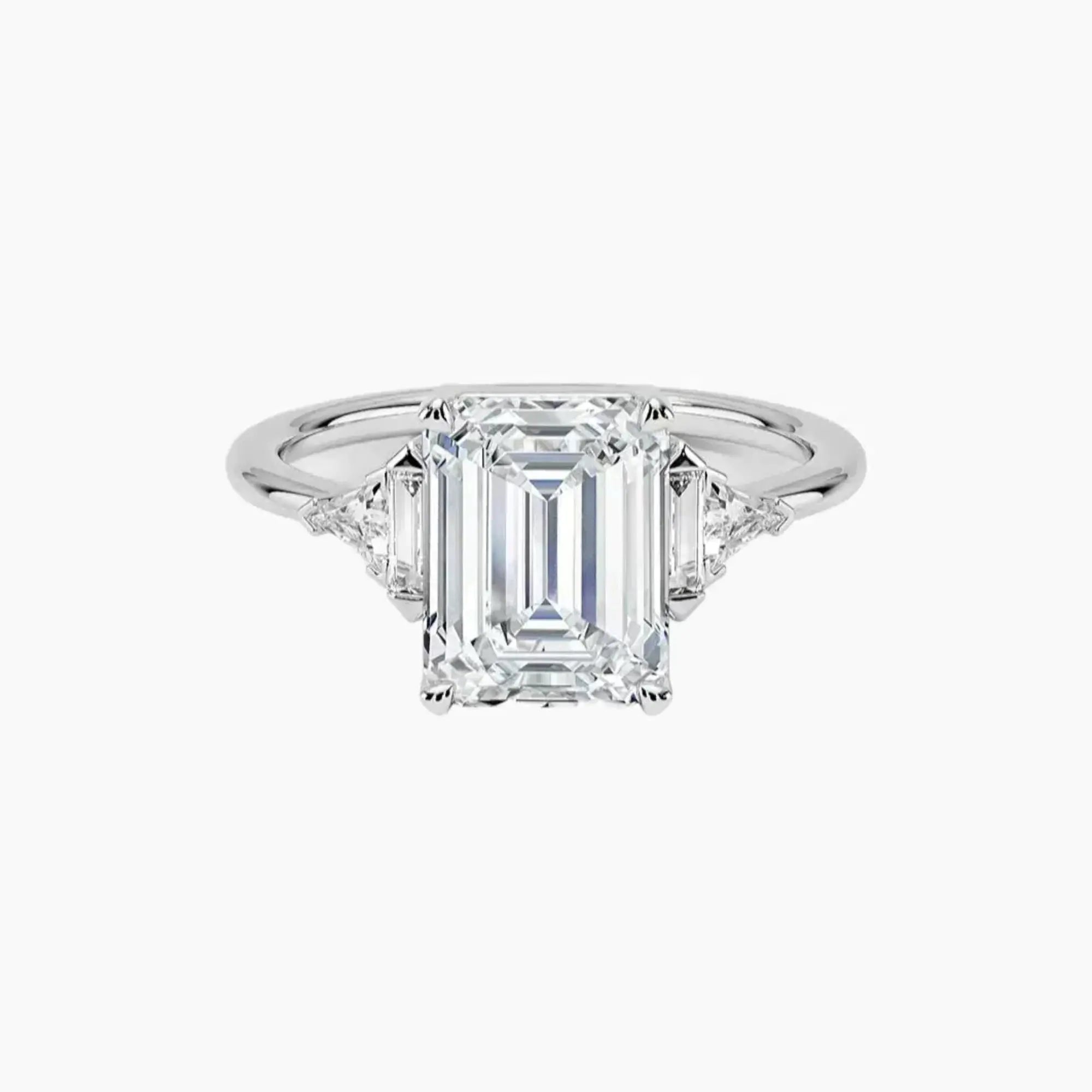 Honora Five Stone Emerald Designer 1 Carat Lab Grown Diamond Engagement Ring in 14K Rose Gold