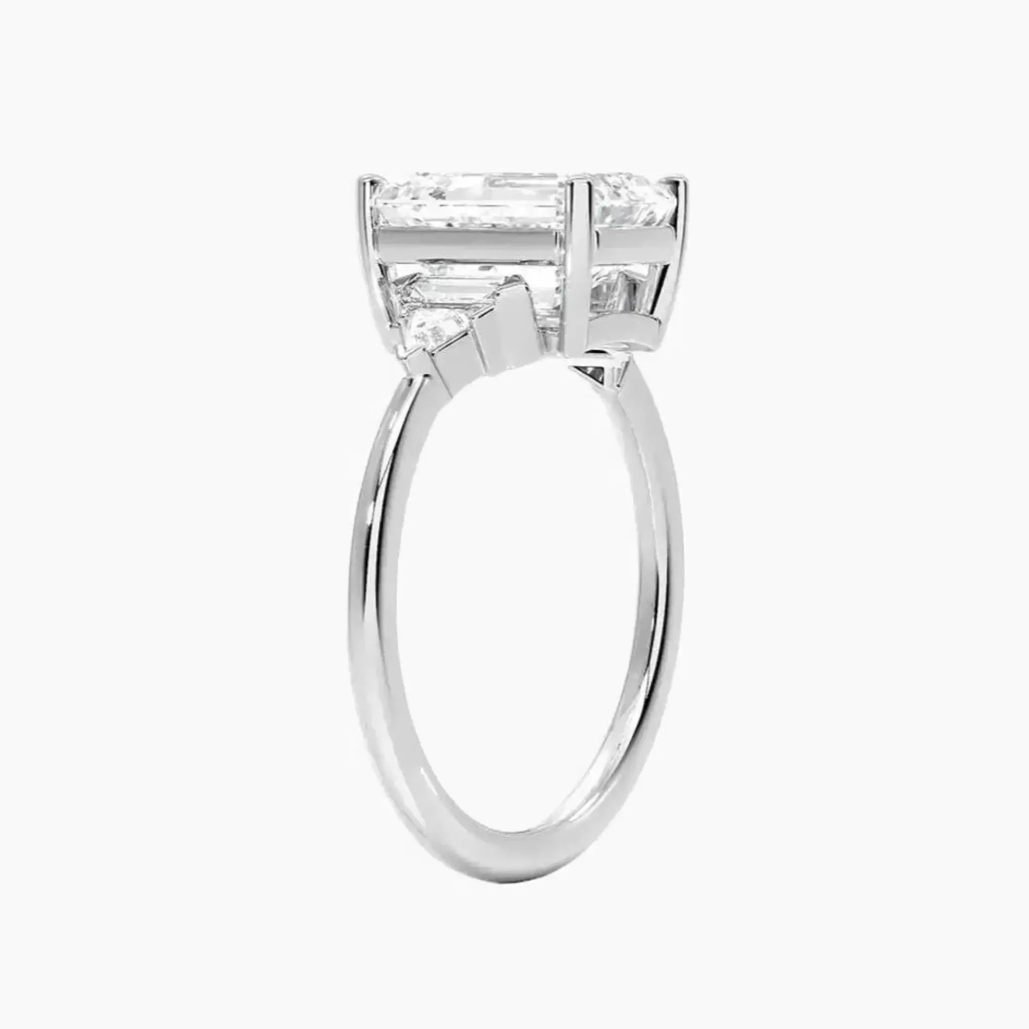 Honora Five Stone Emerald Designer 2.5 Carat Lab Grown Diamond Engagement Ring in 18K Rose Gold