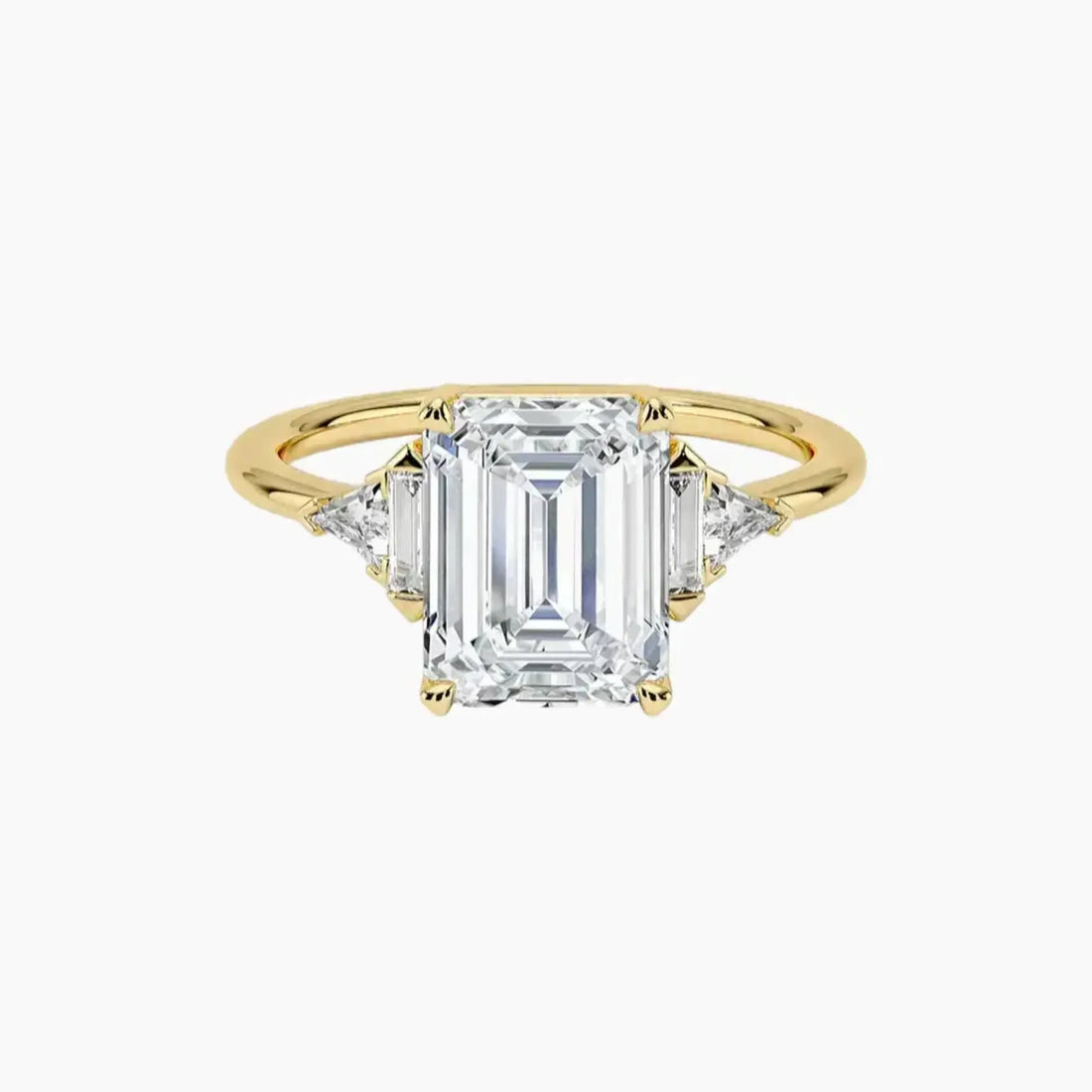 Honora Five Stone Emerald Designer Diamond Ring Setting in 18K White Gold