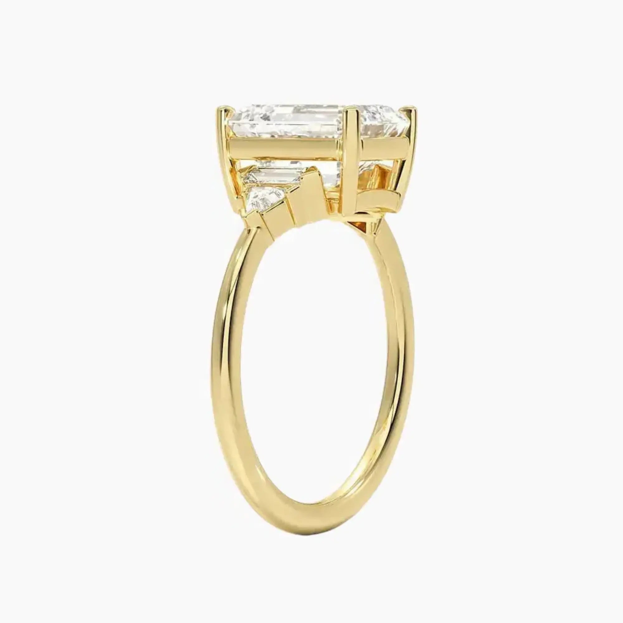 Honora Five Stone Emerald Designer 2.5 Carat Lab Grown Diamond Engagement Ring in 14K Rose Gold