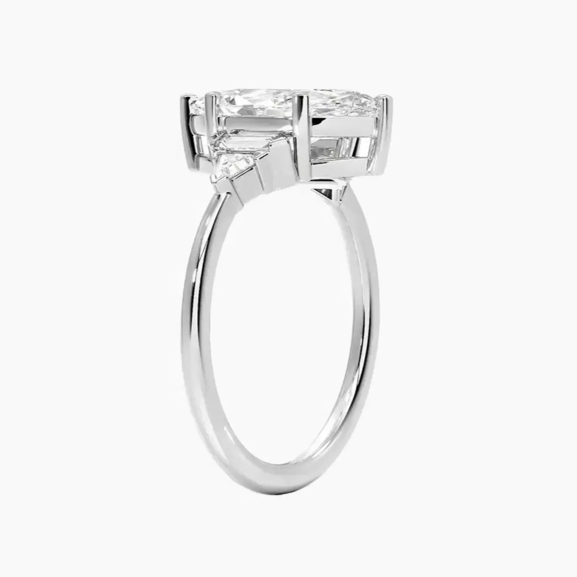 Honora Five Stone Marquise Designer 1 Carat Lab Grown Diamond Engagement Ring in 14K White Gold