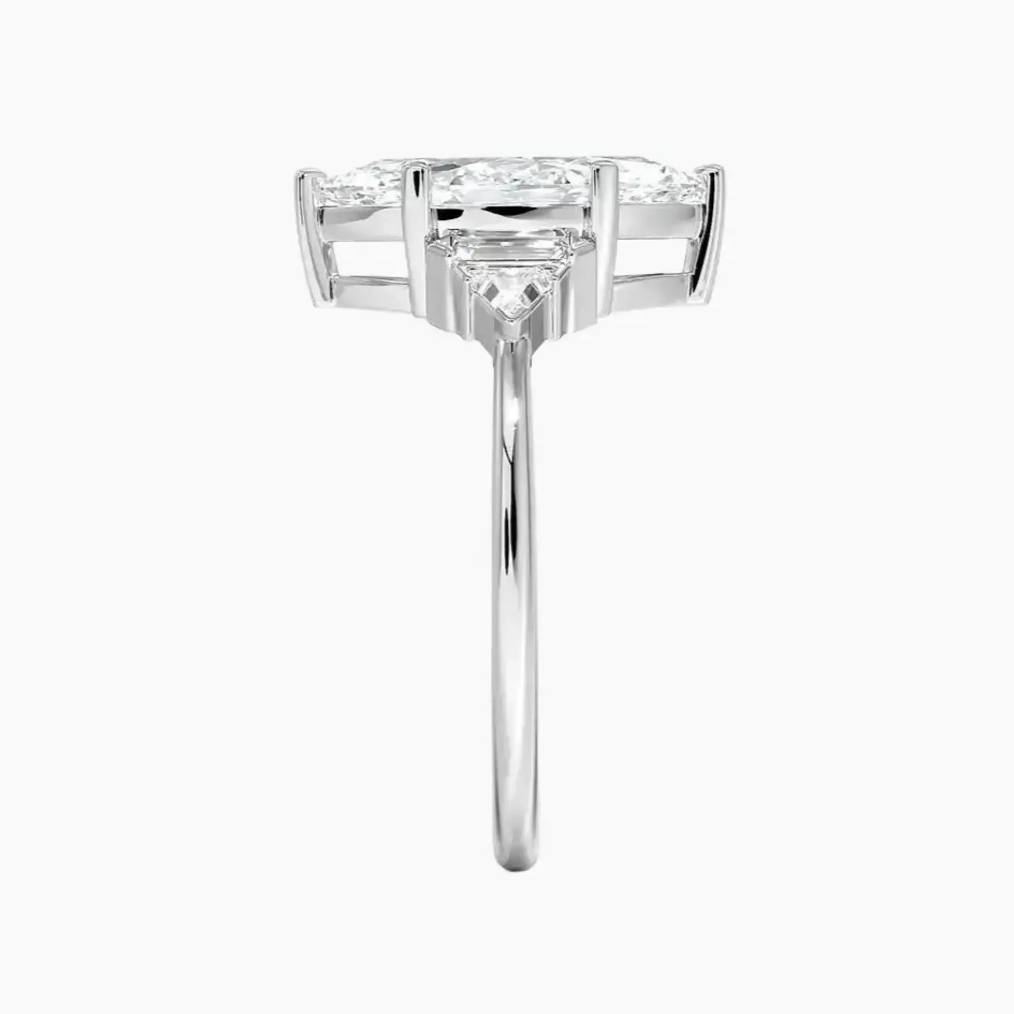 Honora Five Stone Marquise Designer Diamond Ring Setting in 18K White Gold
