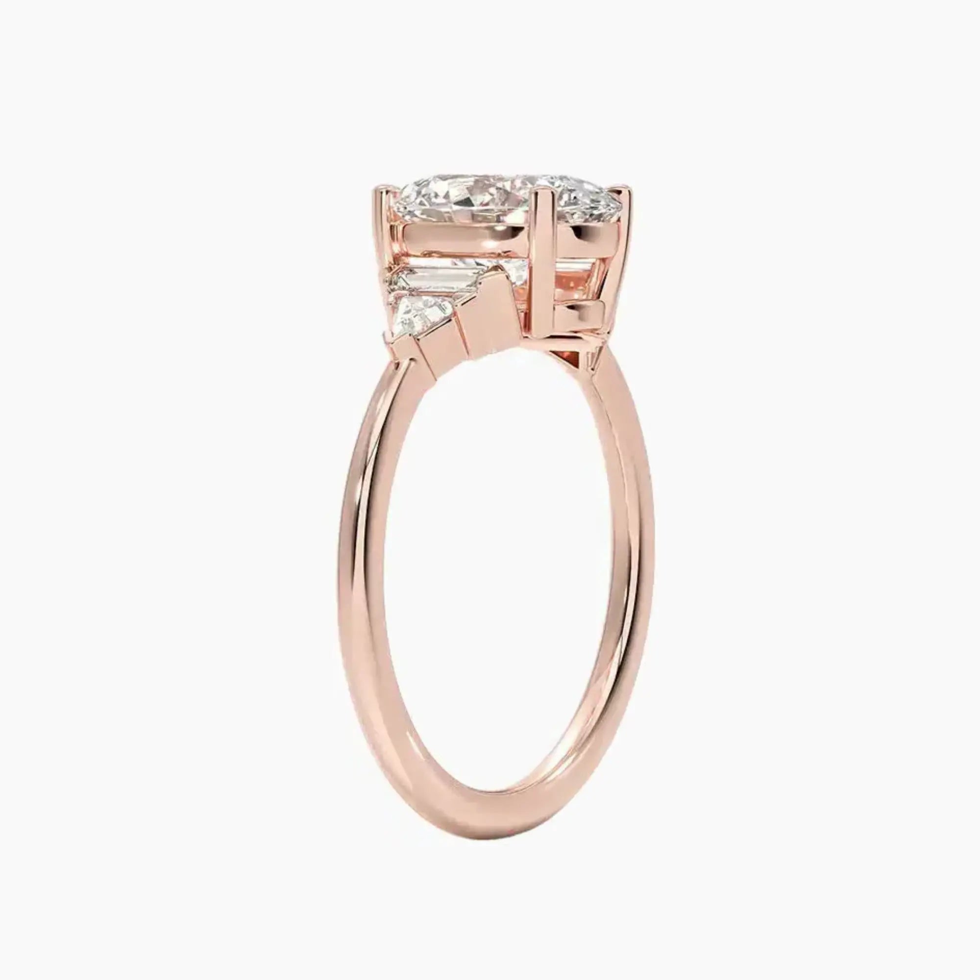 Honora Five Stone Oval Designer Diamond Ring Setting in 18K Yellow Gold