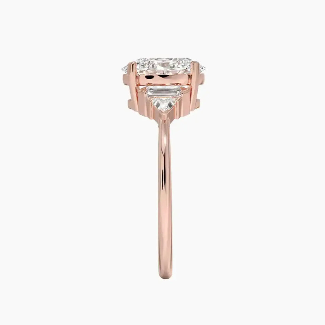 Honora Five Stone Oval Designer 3 Carat Lab Grown Diamond Engagement Ring in 14K Yellow Gold