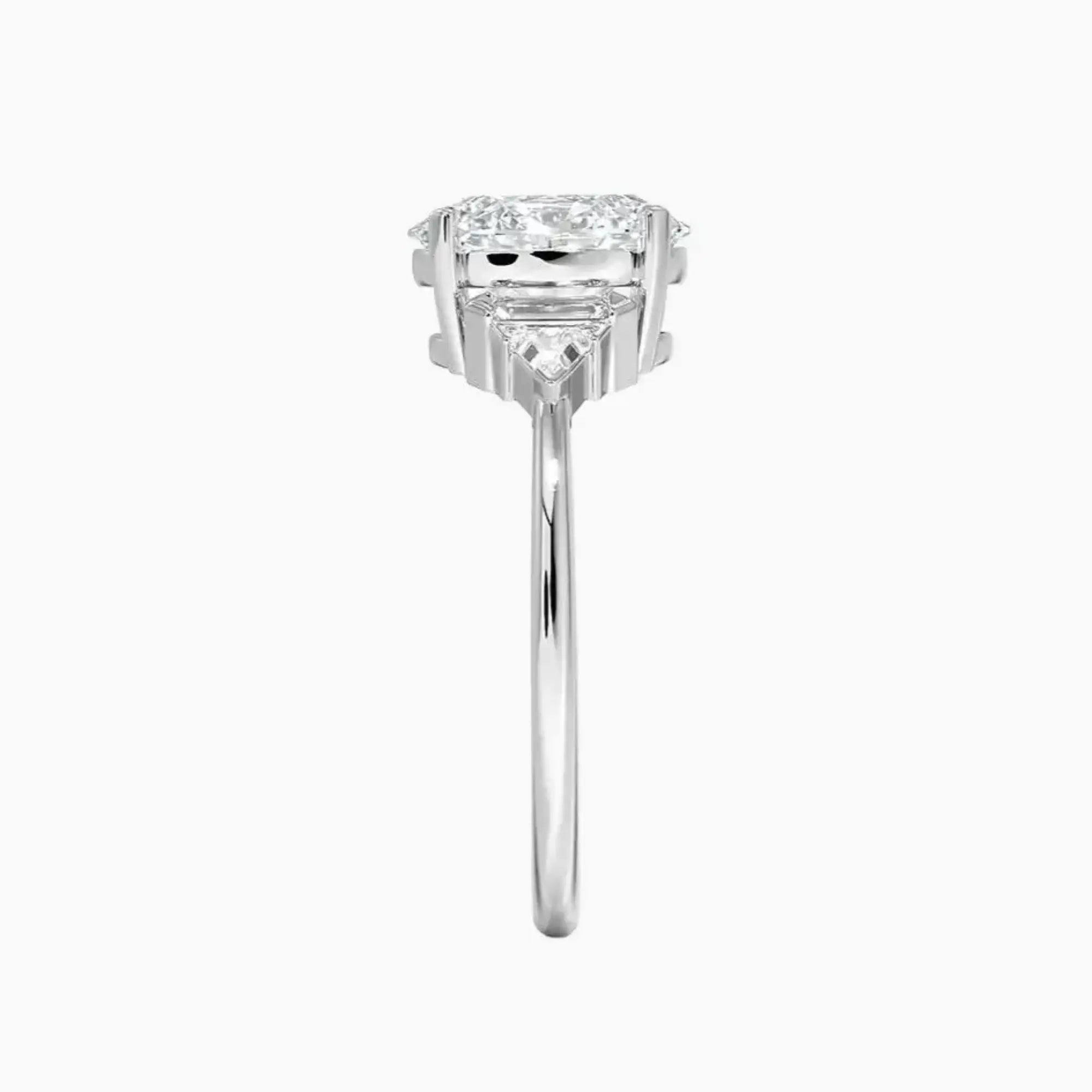 Honora Five Stone Oval Designer 2 Carat Lab Grown Diamond Engagement Ring in 14K White Gold