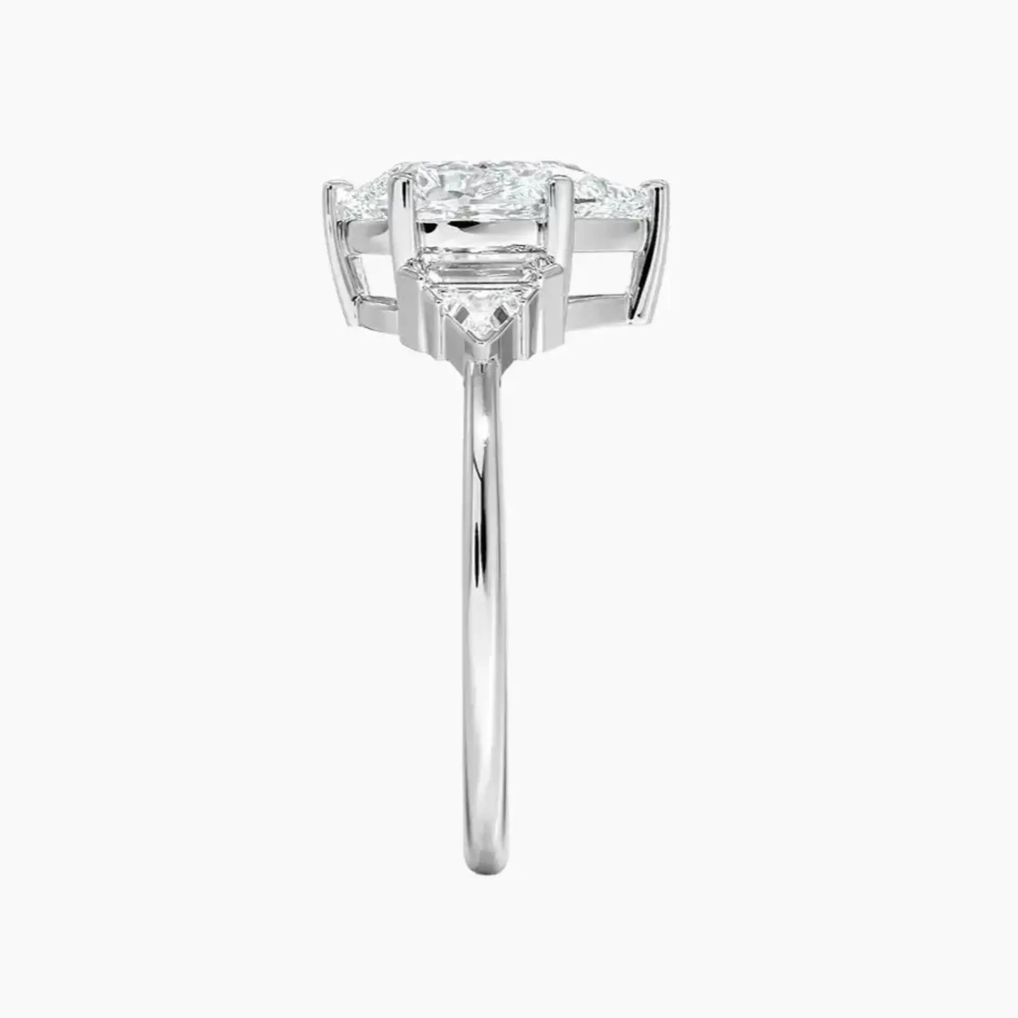 Honora Five Stone Pear Designer Diamond Ring Setting in 14K White Gold