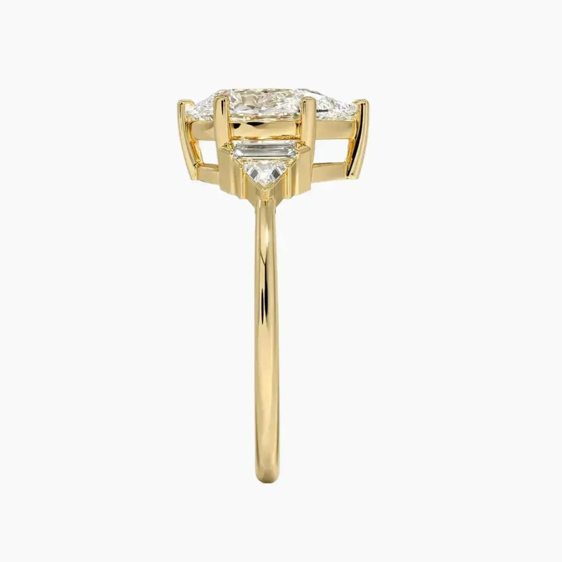 Honora Five Stone Pear Designer 1.5 Carat Lab Grown Diamond Engagement Ring in 14K Rose Gold