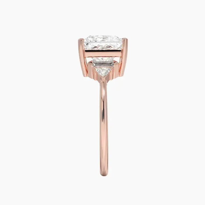Honora Five Stone Princess Designer 3 Carat Lab Grown Diamond Engagement Ring in 14K Yellow Gold