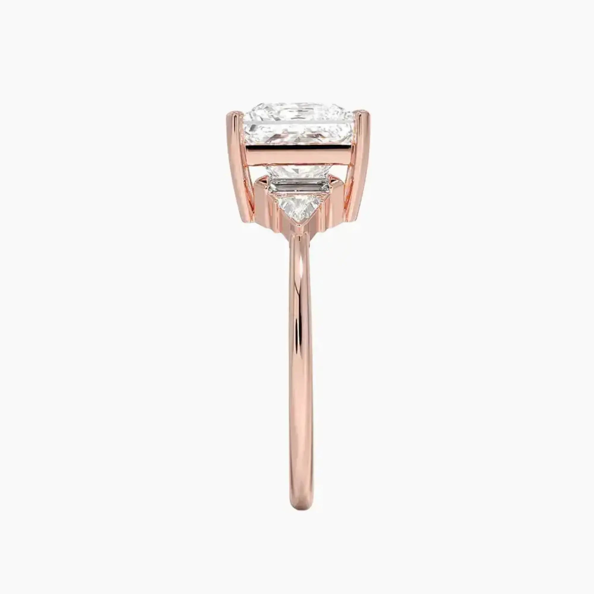 Honora Five Stone Princess Designer Diamond Ring Setting in 14K Rose Gold
