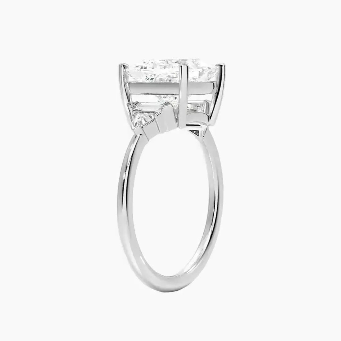 Honora Five Stone Princess Designer 1 Carat Lab Grown Diamond Engagement Ring in 18K Rose Gold