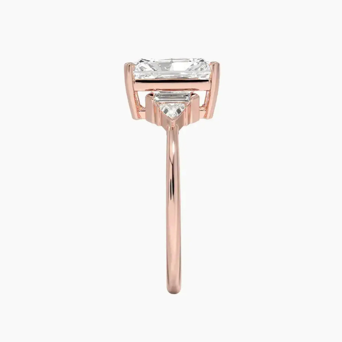 Honora Five Stone Radiant Designer Diamond Ring Setting in 18K White Gold