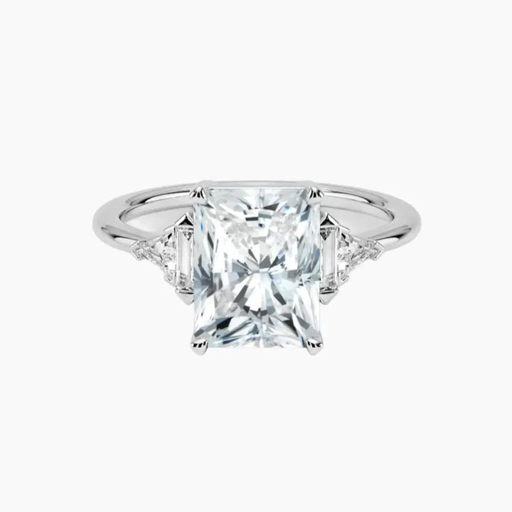 Honora Five Stone Radiant Designer 3 Carat Lab Grown Diamond Engagement Ring in 14K White Gold