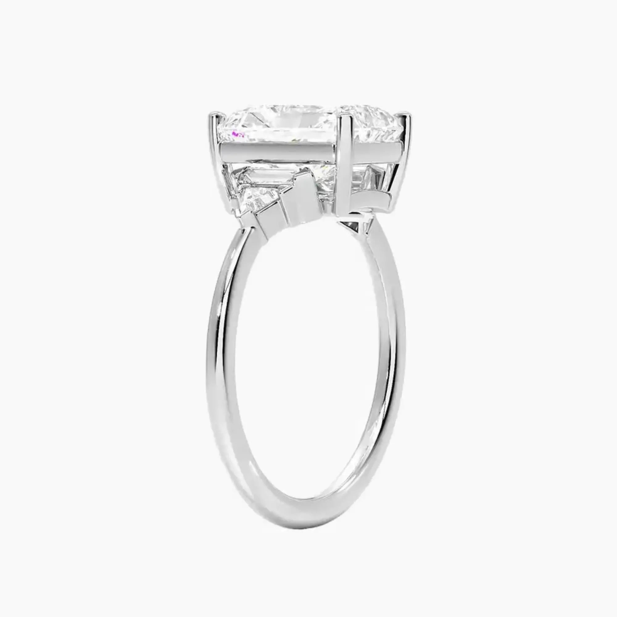 Honora Five Stone Radiant Designer 1 Carat Lab Grown Diamond Engagement Ring in 14K White Gold